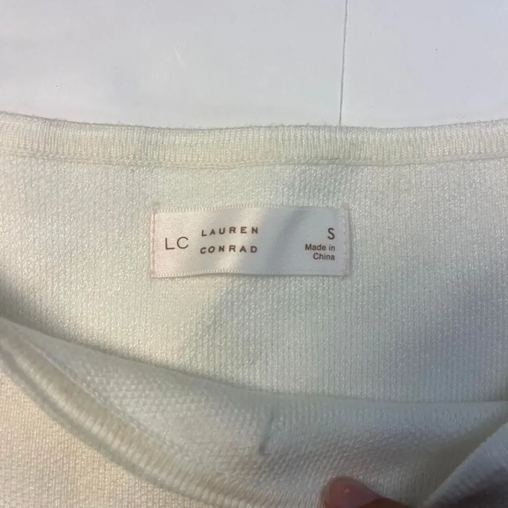 Lauren Conrad Cream Tank Top Gold Starfish & Shell Women’s S Nautical